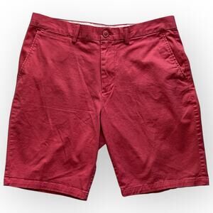 Old Navy Men's Ultimate Slim Faded Red / Pink Flat Front Chino Shorts Size 34